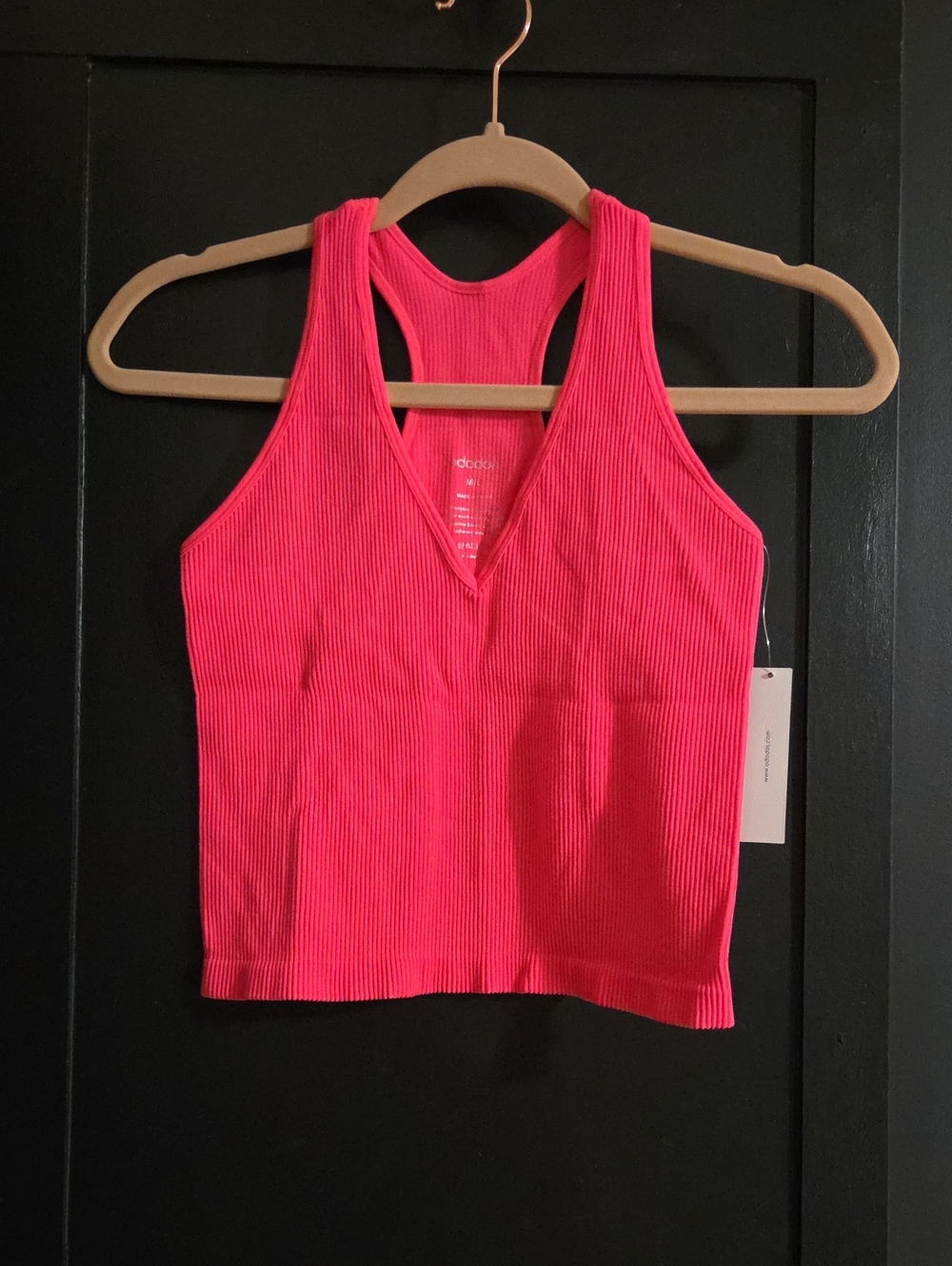 Hot Pink Racerback Cropped Tank